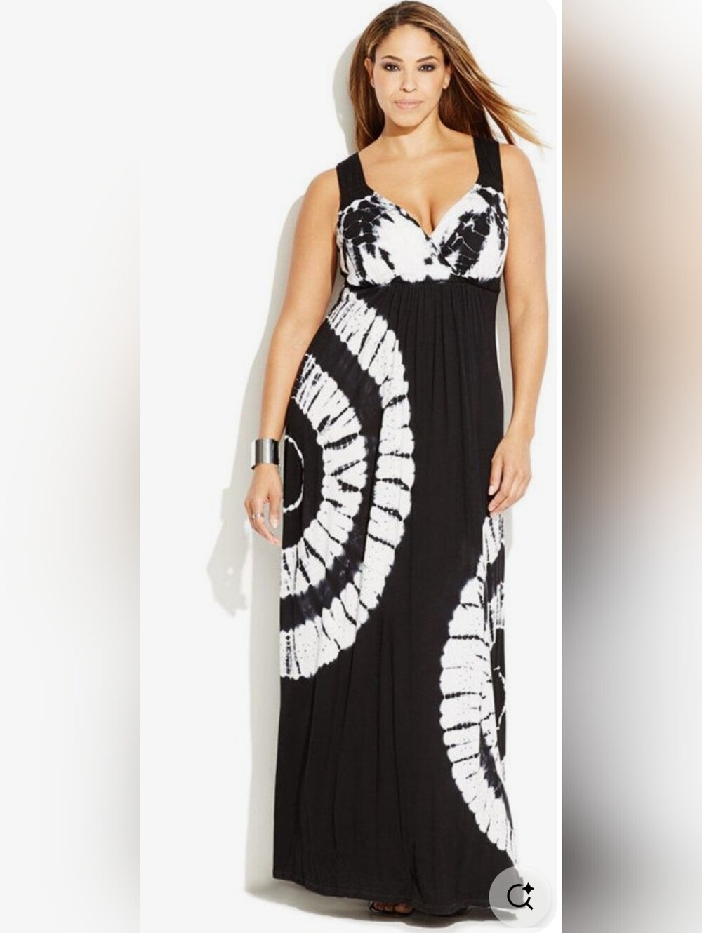 INC International Concepts Purple and Cream Maxi Summer Women's Dress M - Picture 9 of 9